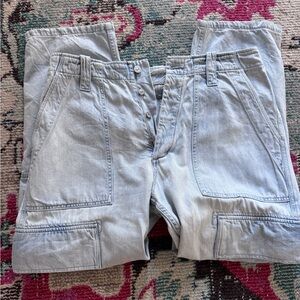 Citizens Of Humanity Light Blue Straight Leg Cargo Jeans